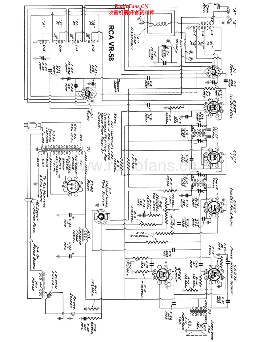 RCA-VR58-rec-sm 维修电路原理图.pdf_第1页