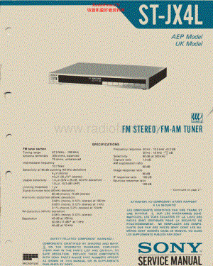 Sony-STJX4L-tun-sm 维修电路原理图.pdf