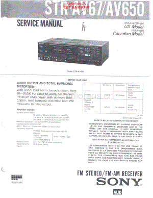 Sony-STRAV67-rec-sm 维修电路原理图.pdf