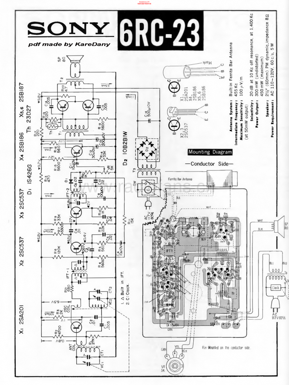 Sony-6RC23-rec-sch 维修电路原理图.pdf_第1页