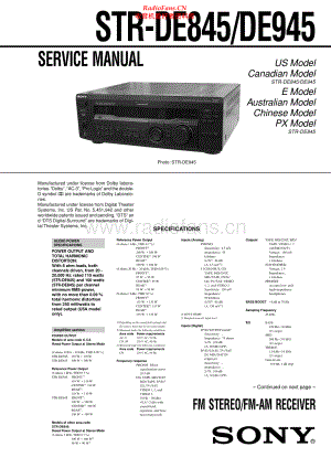 Sony-STRDE945-rec-sm 维修电路原理图.pdf