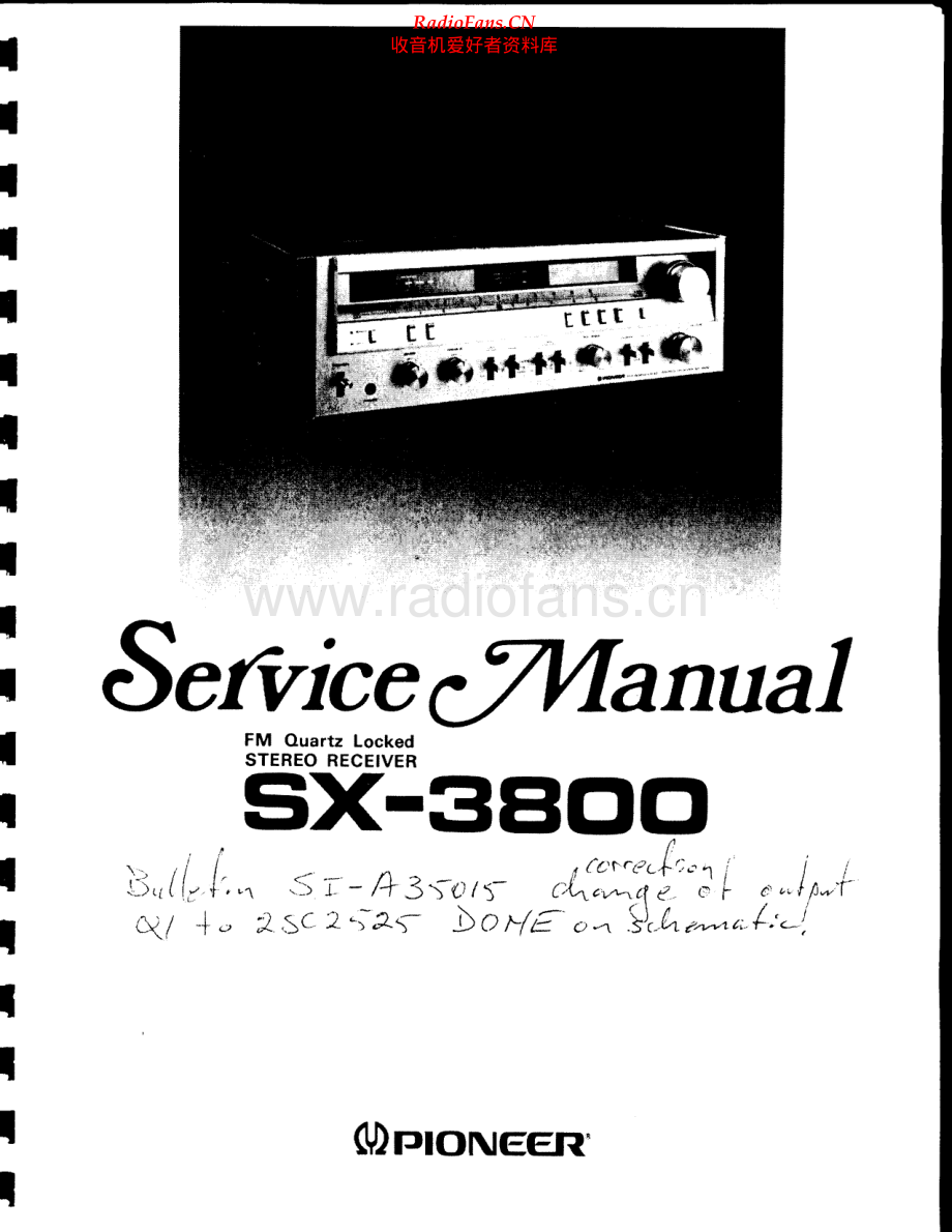 Pioneer-SX3800-rec-sm1 维修电路原理图.pdf_第1页