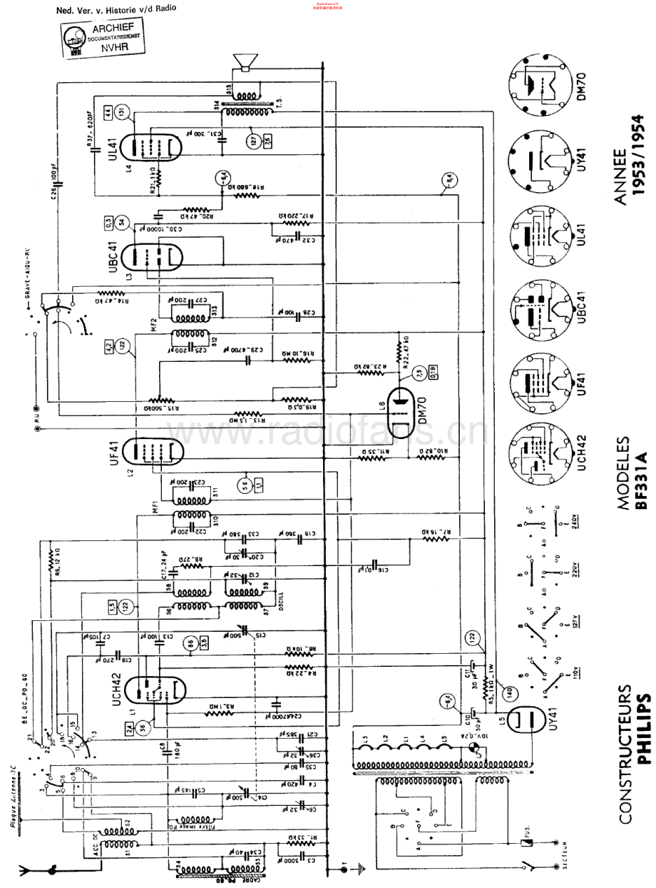 Philips-BF331A-rec-sch 维修电路原理图.pdf_第1页