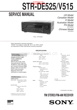 Sony-STRDE525-rec-sm 维修电路原理图.pdf