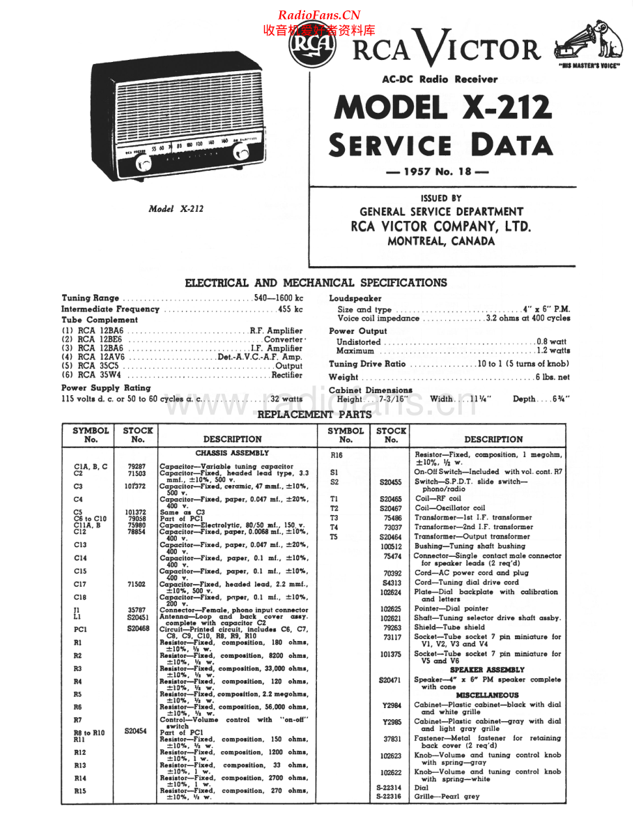 RCA-X212-rec-sm 维修电路原理图.pdf_第1页