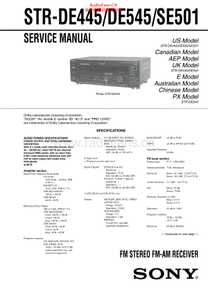 Sony-STRDE445-rec-sm 维修电路原理图.pdf