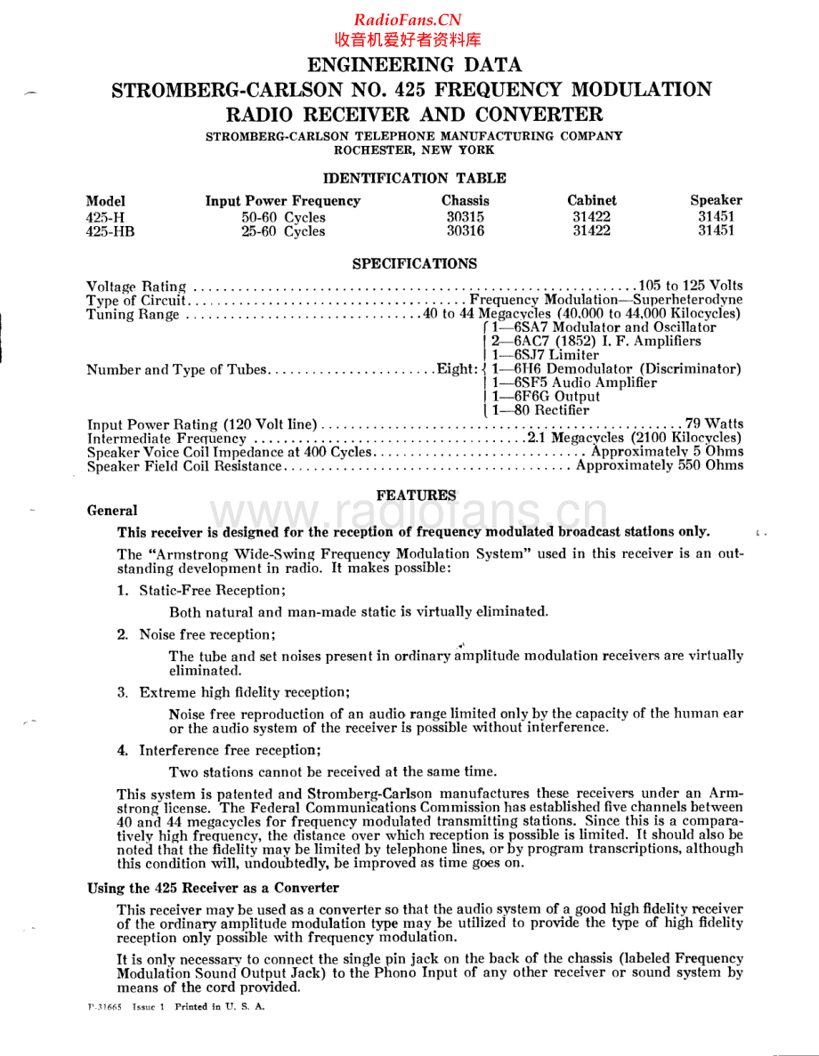 StrombergCarlson-425-rec-sm 维修电路原理图.pdf_第1页