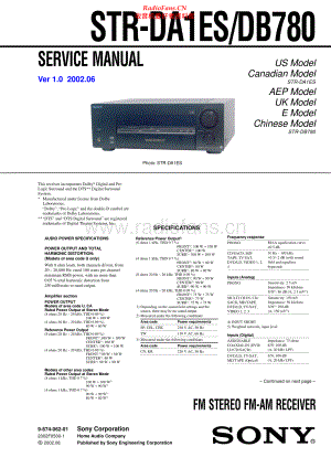 Sony-STRDA1ES-rec-sm 维修电路原理图.pdf