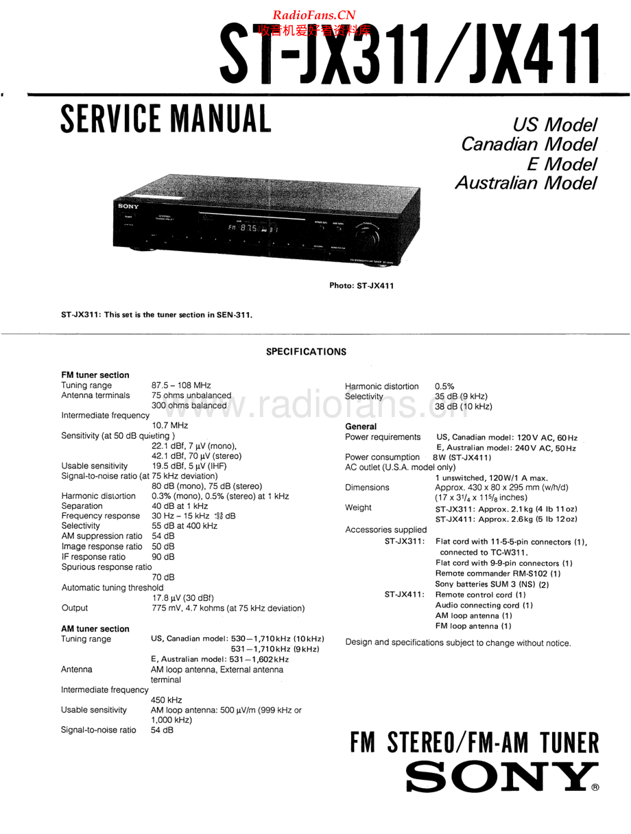 Sony-STJX311-tun-sm 维修电路原理图.pdf_第1页
