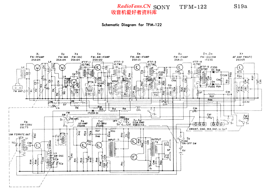 Sony-TFM122-rec-sch 维修电路原理图.pdf_第1页