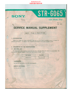 Sony-STR6065-rec-sup 维修电路原理图.pdf
