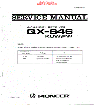 Pioneer-QX646-rec-sm 维修电路原理图.pdf