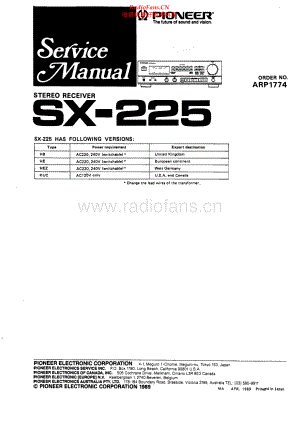 Pioneer-SX225-rec-sm 维修电路原理图.pdf