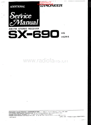 Pioneer-SX690-rec-sm 维修电路原理图.pdf
