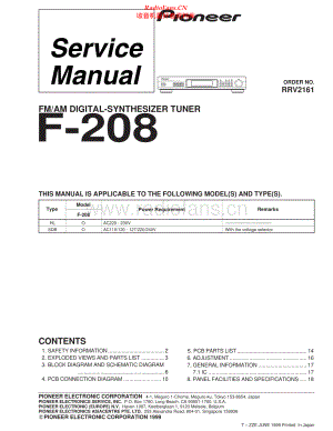Pioneer-F208-tun-sm 维修电路原理图.pdf