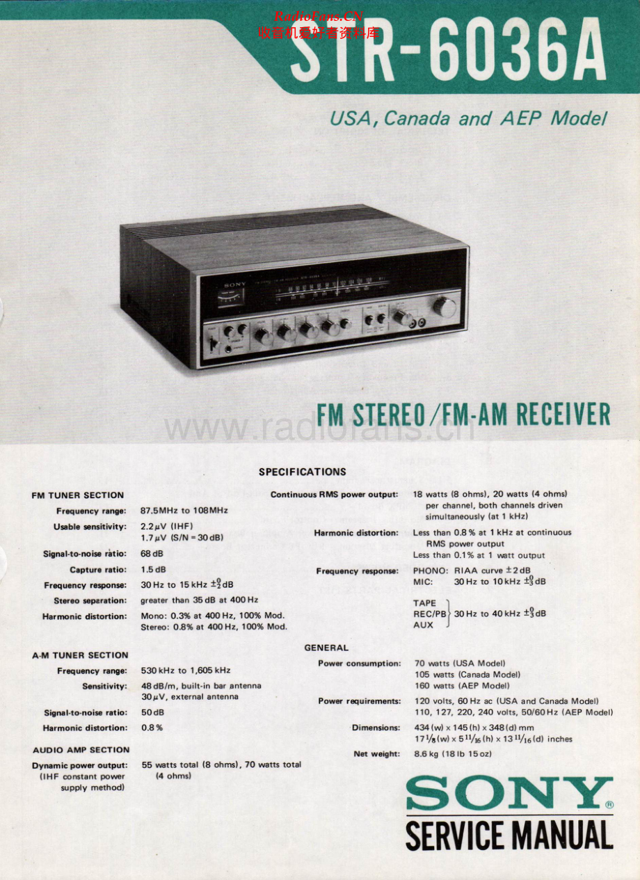Sony-STR6036A-rec-sm 维修电路原理图.pdf_第1页