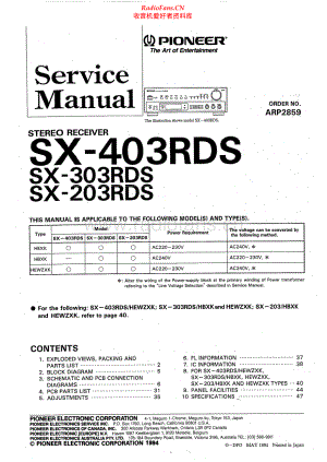 Pioneer-SX403RDS-rec-sm 维修电路原理图.pdf