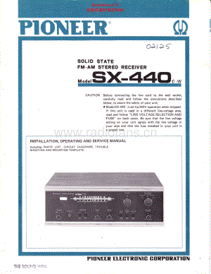 Pioneer-SX440-rec-sm 维修电路原理图.pdf