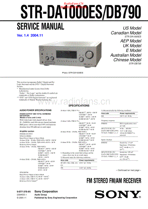 Sony-STRDA1000ES-rec-sm 维修电路原理图.pdf
