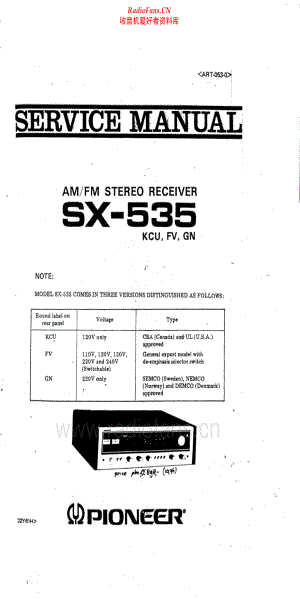 Pioneer-SX535-rec-sm 维修电路原理图.pdf
