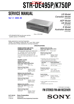 Sony-STRDE495P-rec-sm 维修电路原理图.pdf