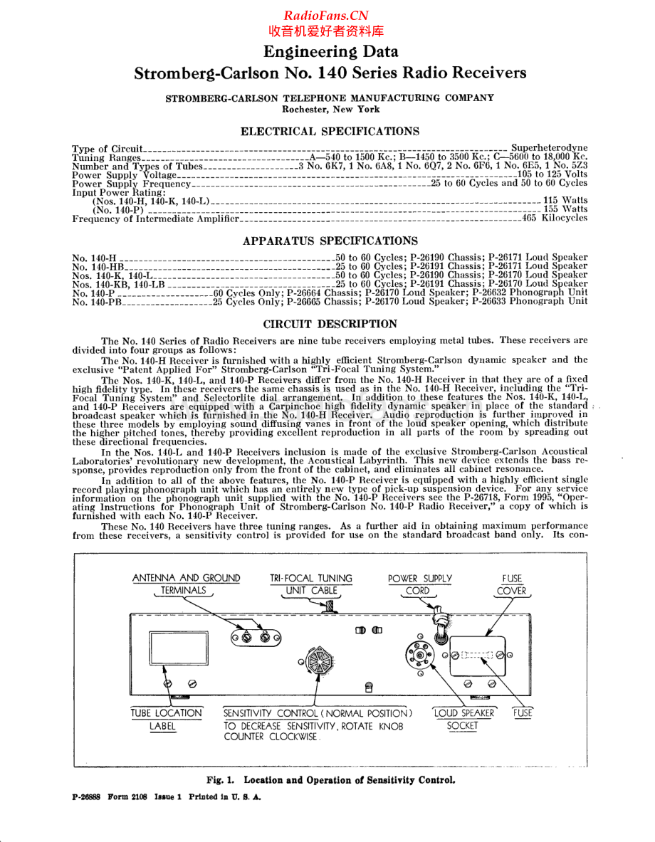 StrombergCarlson-140-rec-sch 维修电路原理图.pdf_第1页