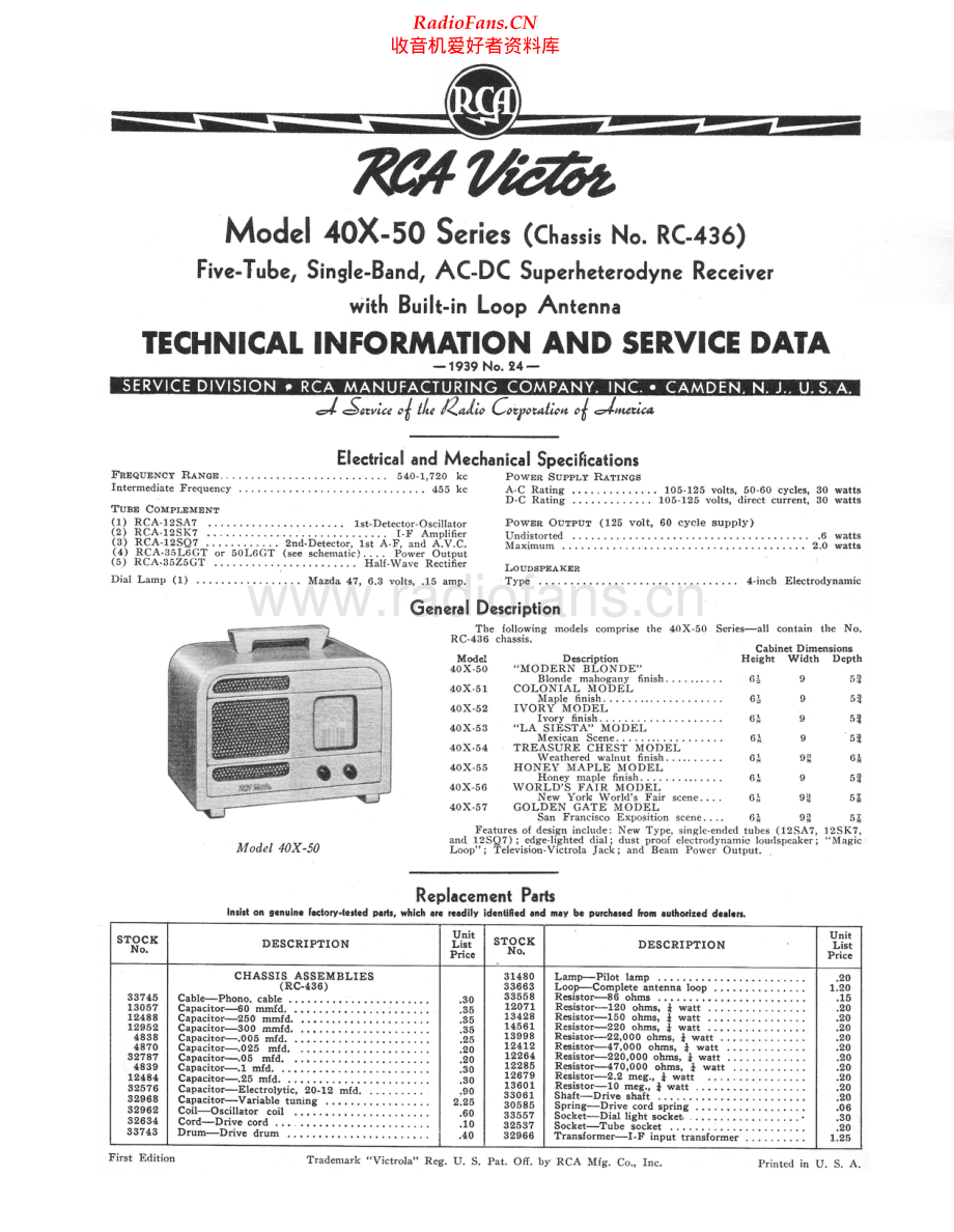 RCA-40X_50-rec-sm 维修电路原理图.pdf_第1页