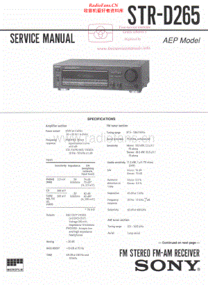 Sony-STRD265-rec-sm 维修电路原理图.pdf