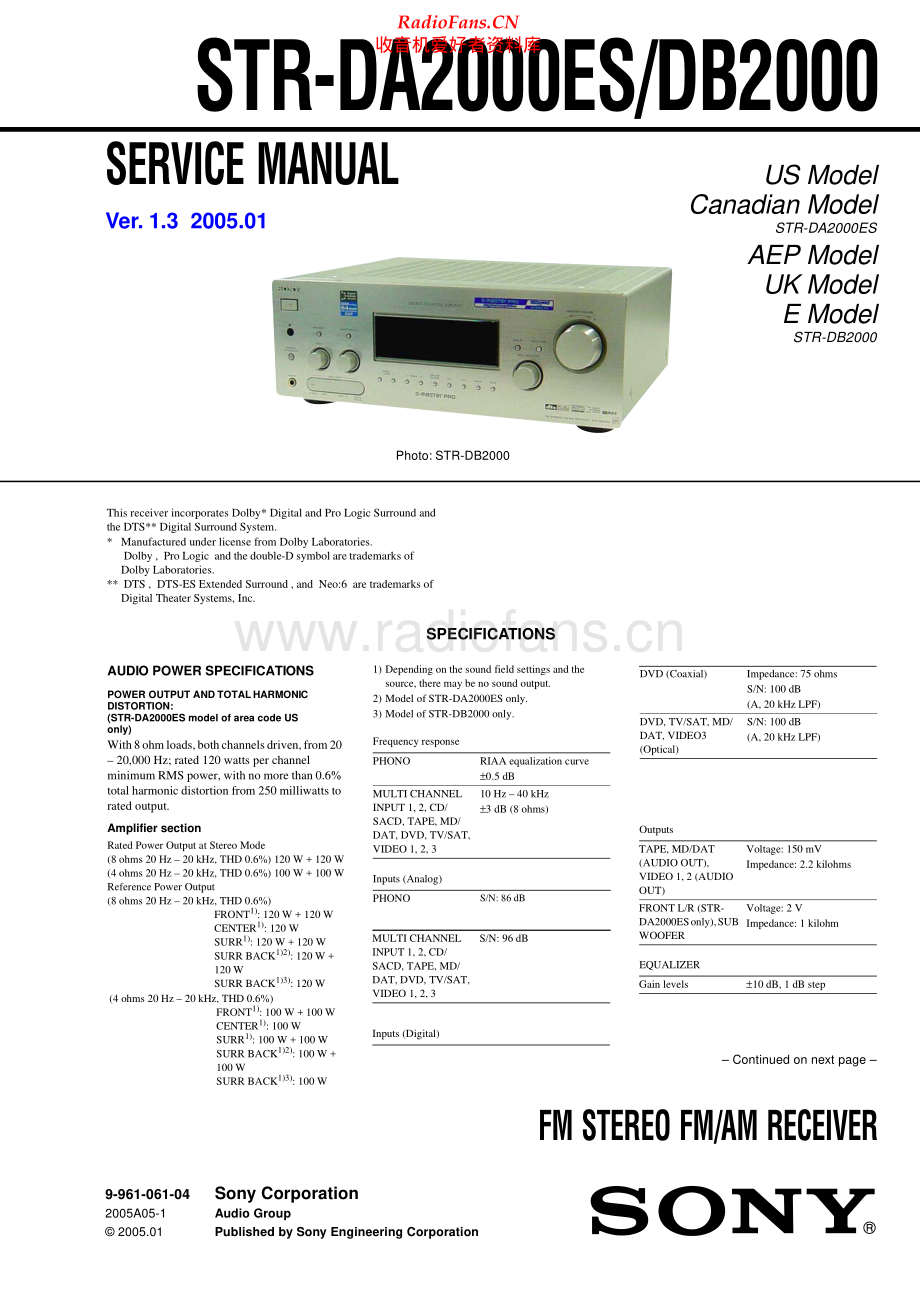 Sony-STRDB2000-rec-sm 维修电路原理图.pdf_第1页