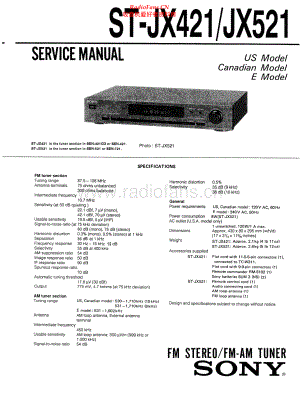 Sony-STJX421-tun-sm 维修电路原理图.pdf