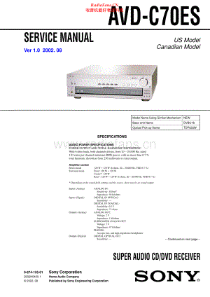 Sony-AVDC70ES-rec-sm 维修电路原理图.pdf