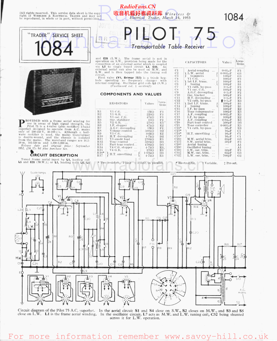 Pilot-75-rec-sm 维修电路原理图.pdf_第1页