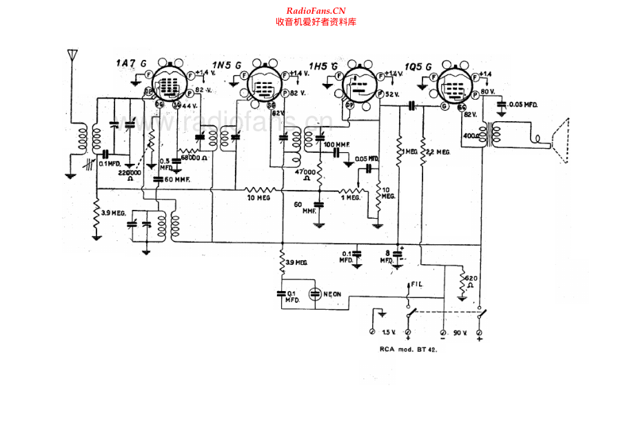 RCA-BT42-rec-sch 维修电路原理图.pdf_第1页