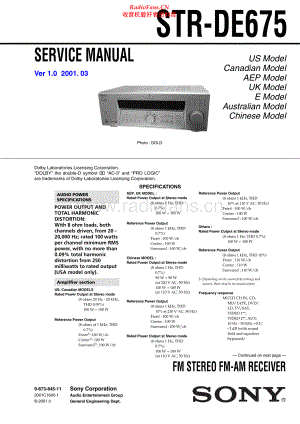 Sony-STRDE675-rec-sm 维修电路原理图.pdf