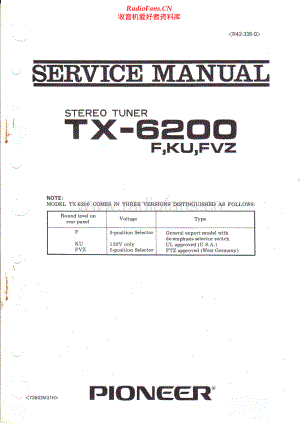 Pioneer-TX6200-tun-sm 维修电路原理图.pdf