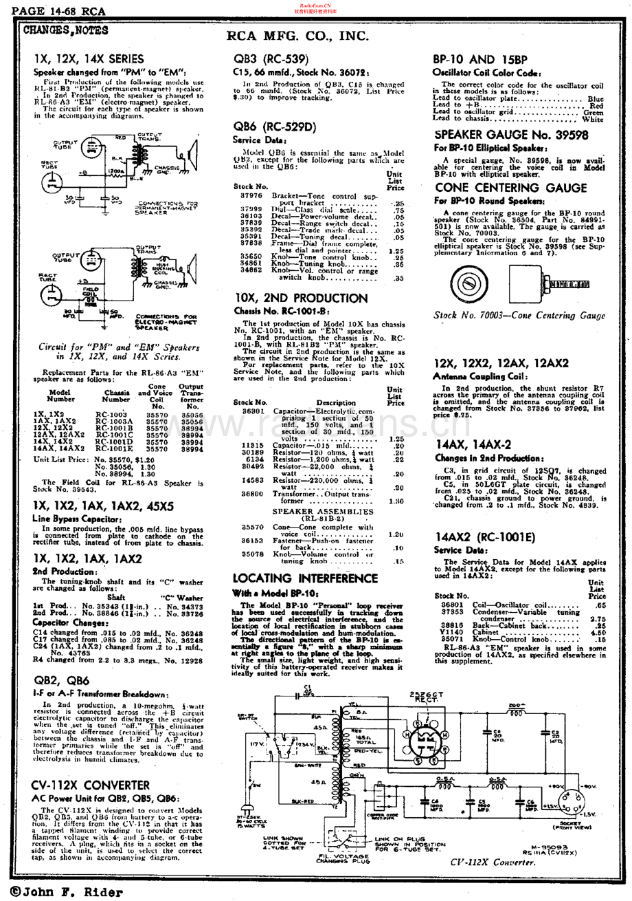 RCA-1AX-rec-sm 维修电路原理图.pdf_第2页