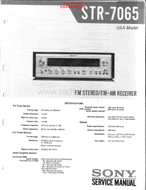 Sony-STR7065-rec-sm 维修电路原理图.pdf