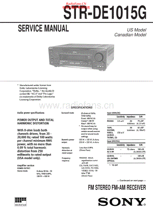 Sony-STRDE1015G-rec-sm 维修电路原理图.pdf