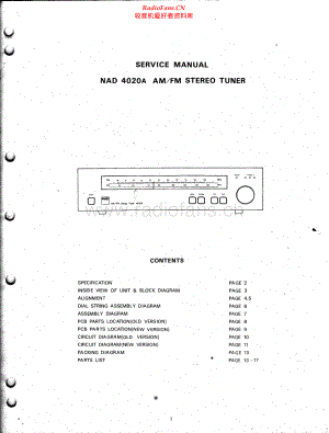 NAD-4020A-tun-sm 维修电路原理图.pdf