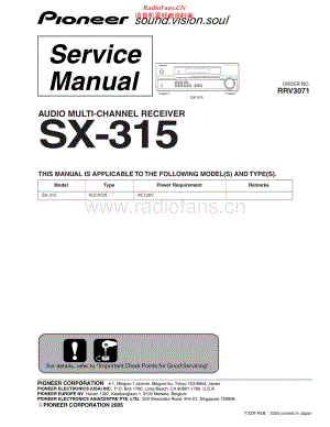 Pioneer-SX315-rec-sm 维修电路原理图.pdf