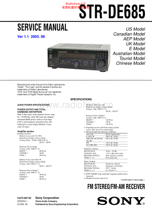 Sony-STRDE685-rec-sm 维修电路原理图.pdf