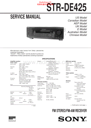 Sony-STRDE425-rec-sm 维修电路原理图.pdf