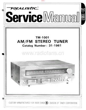 Realistic-TM1001-tun-sm 维修电路原理图.pdf
