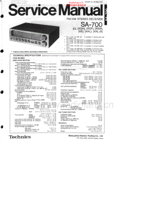 Technics-SA700-rec-sm1 维修电路原理图.pdf
