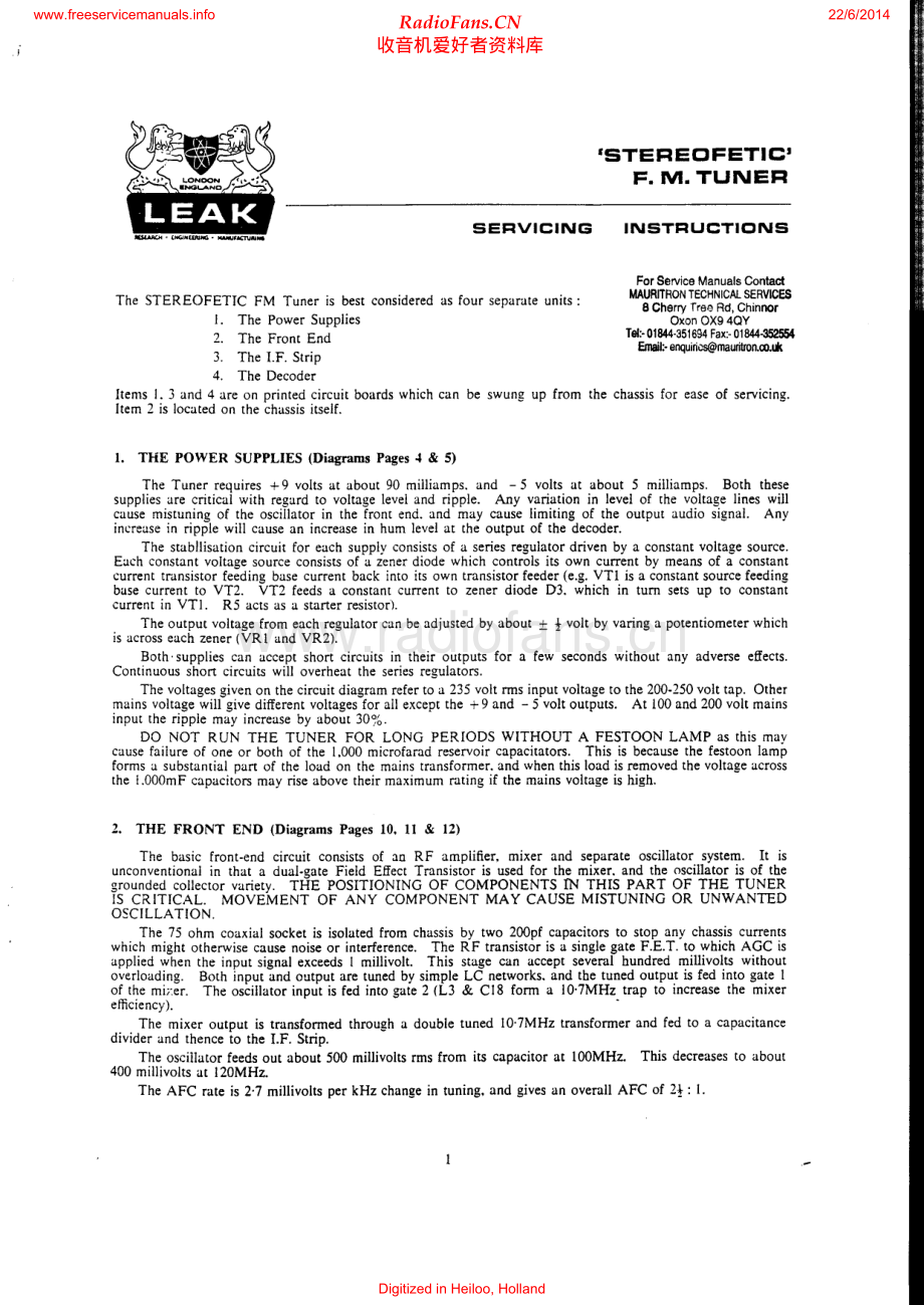 Leak-Stereofetic-tun-sm 维修电路原理图.pdf_第1页