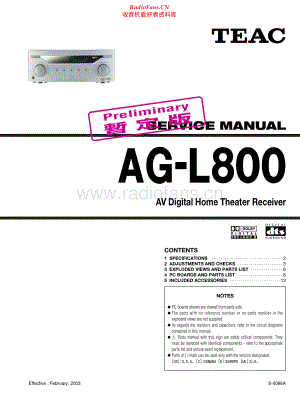 Teac-AGL800-rec-sm 维修电路原理图.pdf