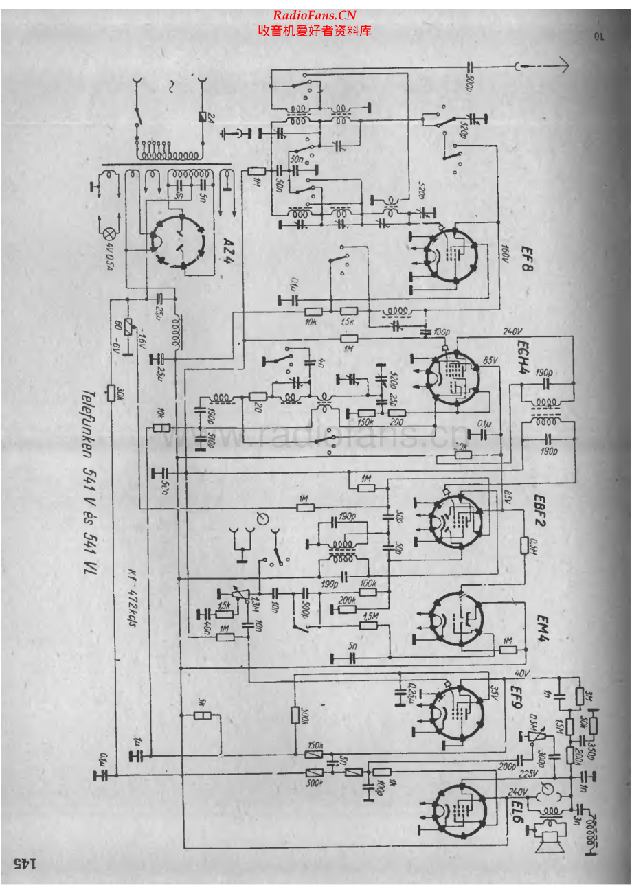 Telefunken-541V-rec-sch 维修电路原理图.pdf