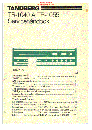 Tandberg-TR1055A-rec-sm 维修电路原理图.pdf