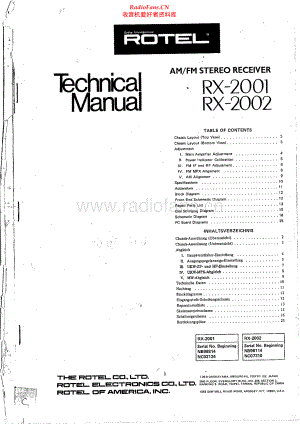 Rotel-RX2001-rec-sm 维修电路原理图.pdf
