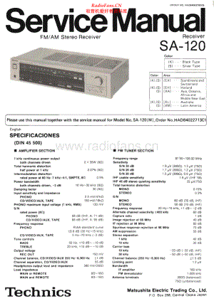 Technics-SA120-rec-sm 维修电路原理图.pdf
